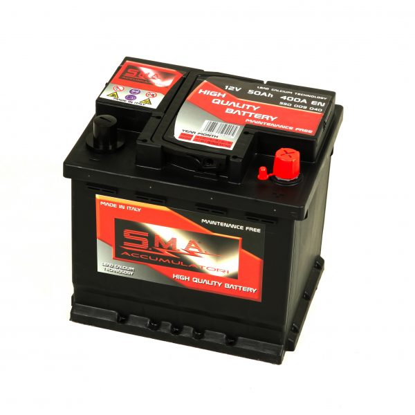 Batteria Avviamento Auto SMA 50Ah/400A +Dx L1 - GMA Batterie