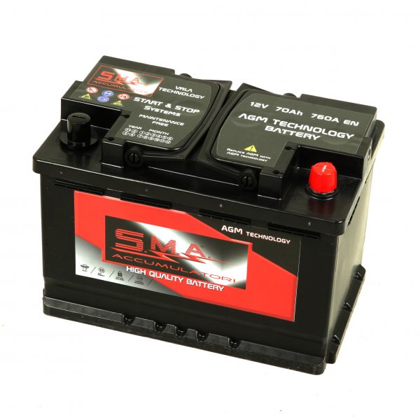 Batteria Avviamento Auto SMA 70Ah/760A L3 Start&Stop / AGM - GMA