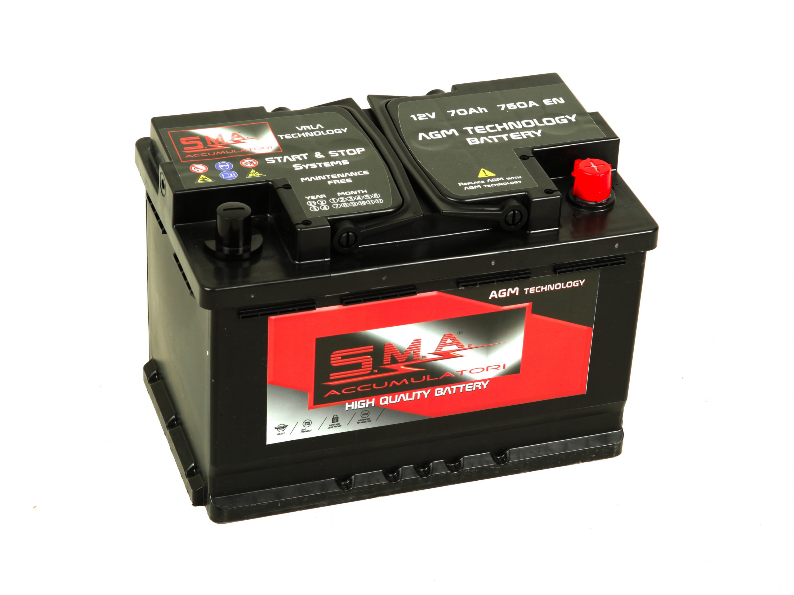Batteria Avviamento Auto SMA 70Ah/760A L3 Start&Stop / AGM - GMA