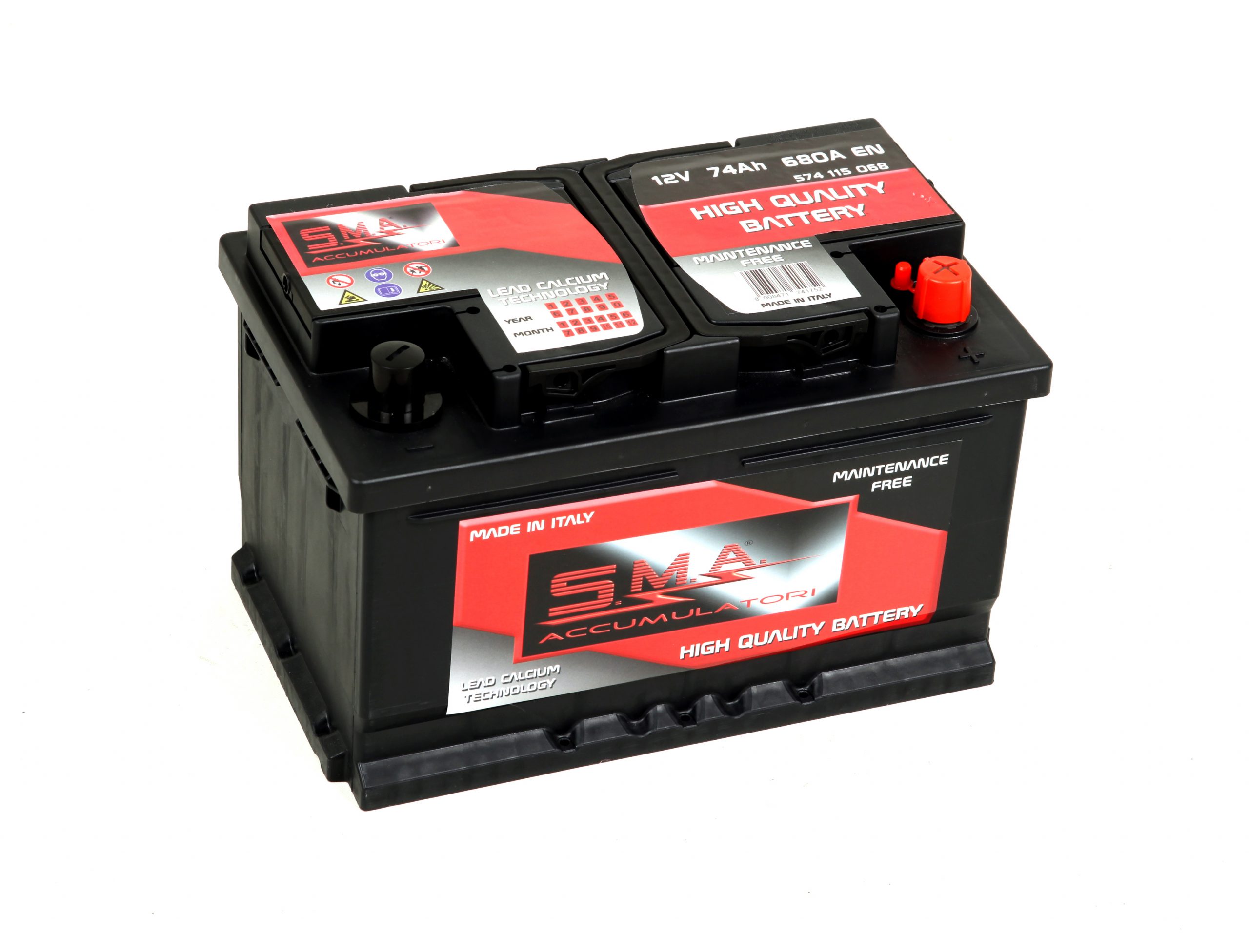 Batteria Avviamento Auto SMA 74Ah/680A +Dx L3 Tipo Basso - GMA Batterie