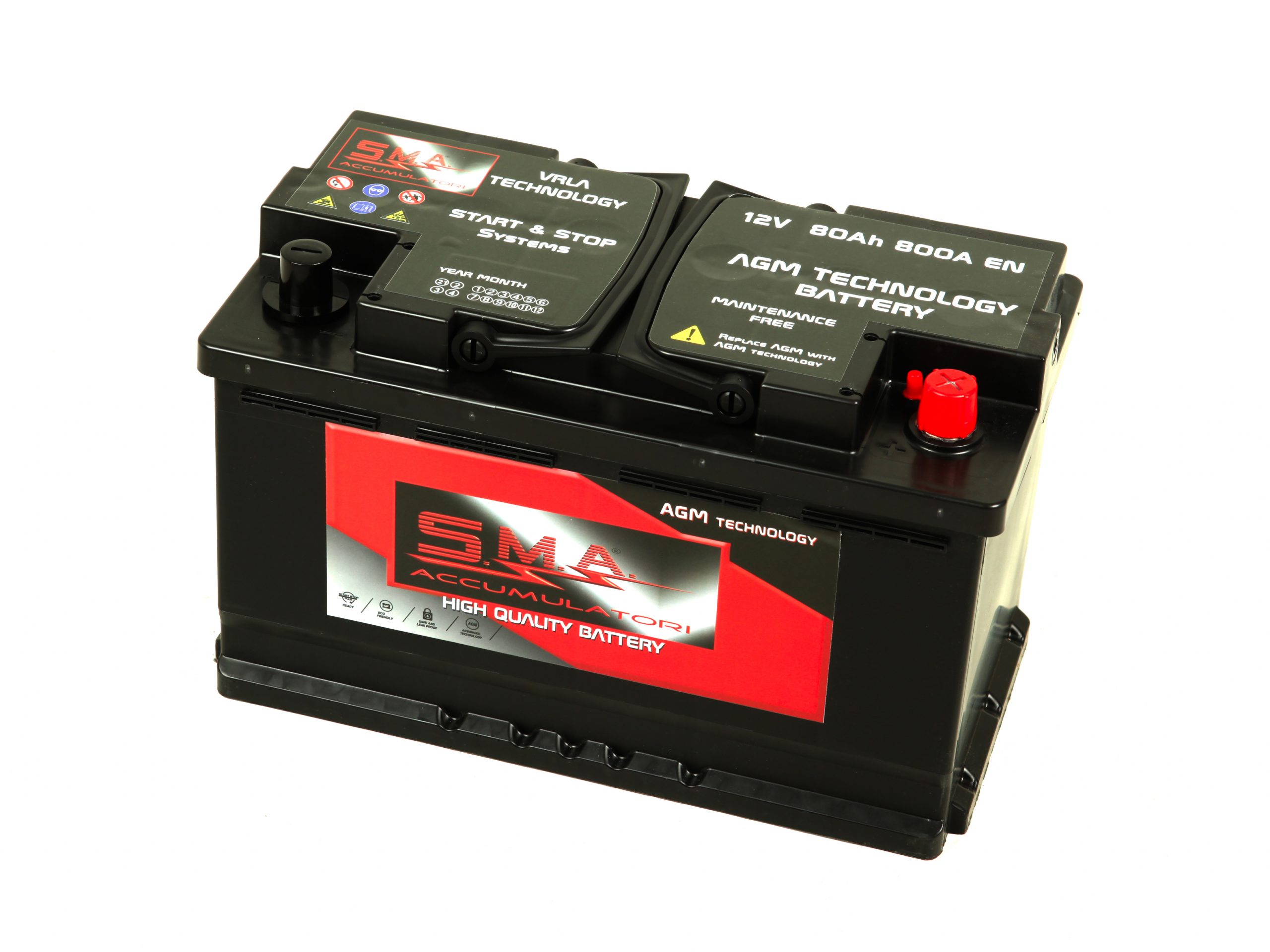 Batteria Avviamento Auto SMA 80Ah/800A L4 Start&Stop / AGM - GMA Batterie
