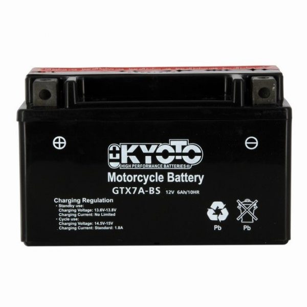 Kyoto Batteria Moto GTX7A-BS 12V 6Ah Senza Manutenzione Pronta all'Uso -  GMA Batterie