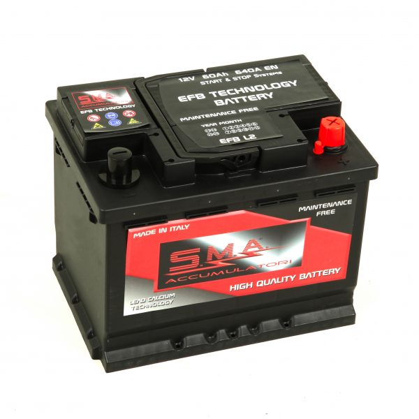 Batteria Avviamento Auto SMA 60Ah/640A L2 Start&Stop / EFB - GMA Batterie