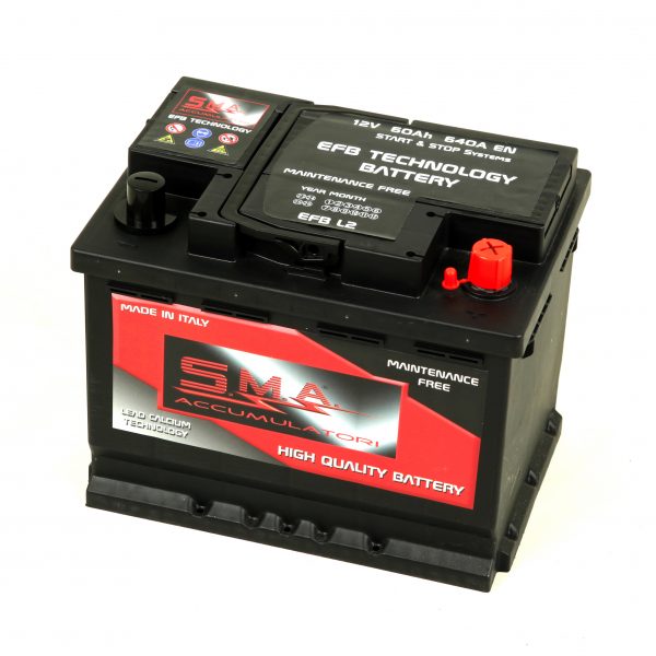 Batteria Avviamento Auto SMA 60Ah/640A L2 Start&Stop / EFB - GMA Batterie