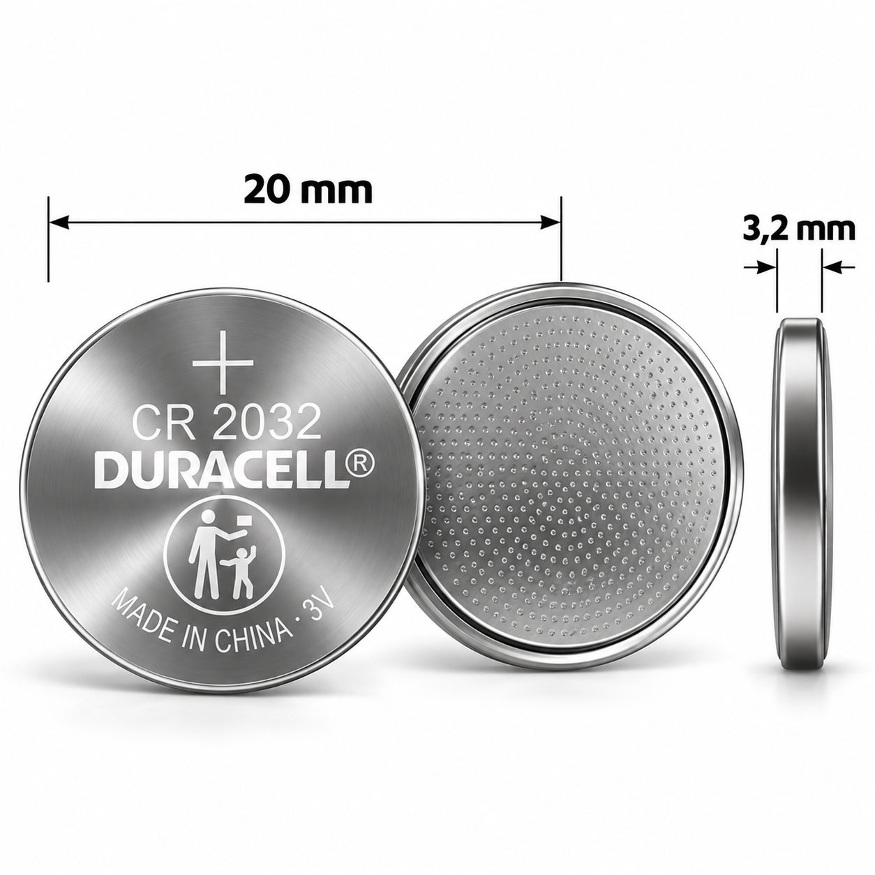 pile Duracell CR2032 per chiavi auto